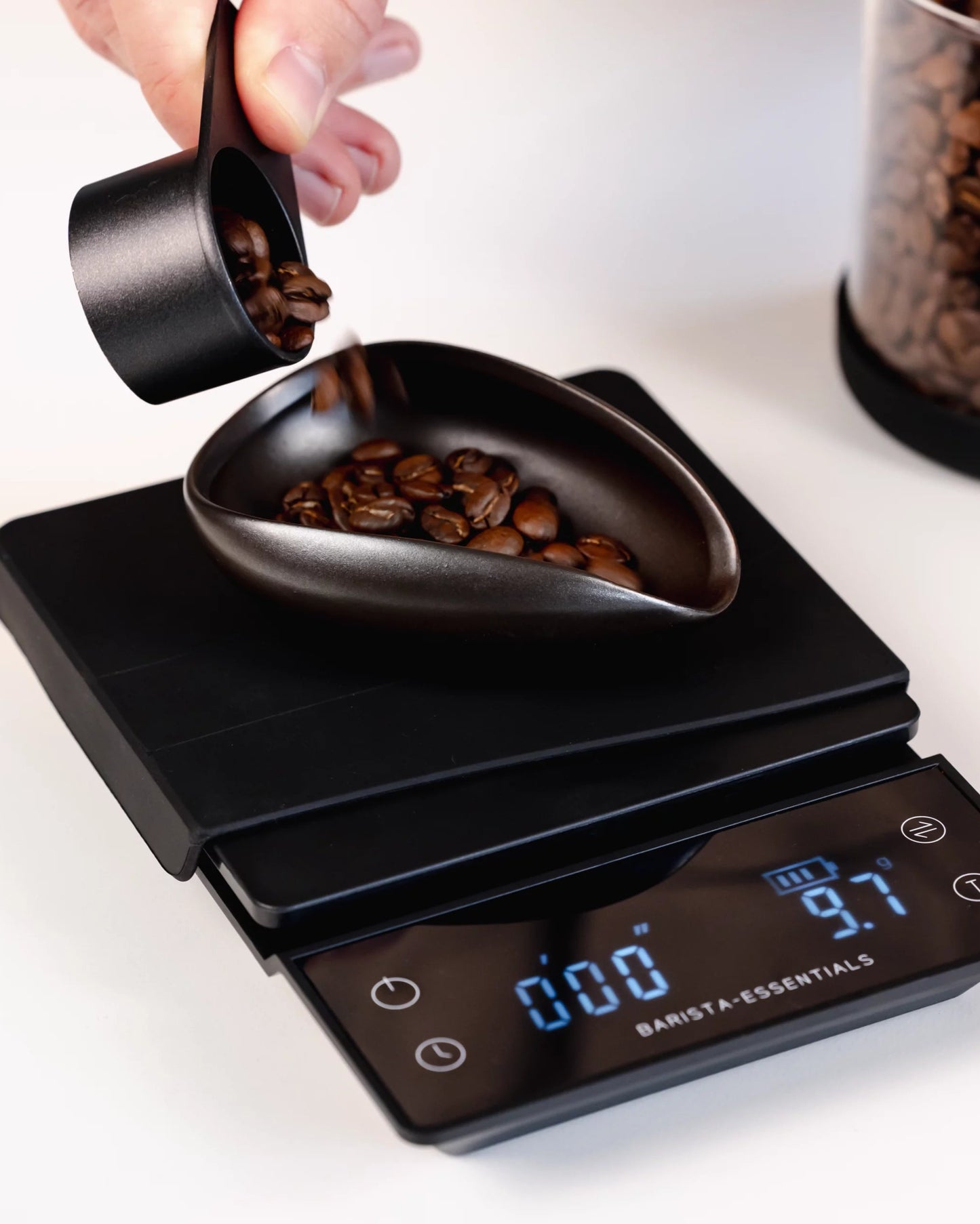 Kaffeewaage und Vakuumbehälter