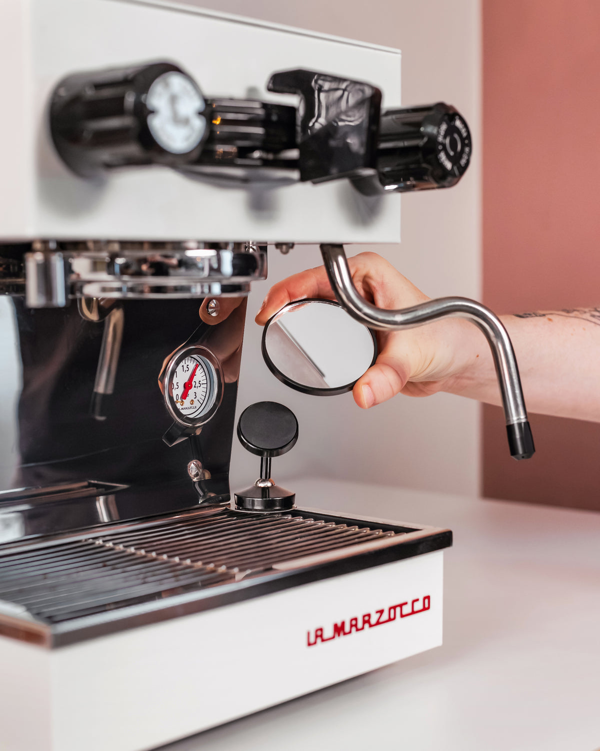 Espresso shot mirror