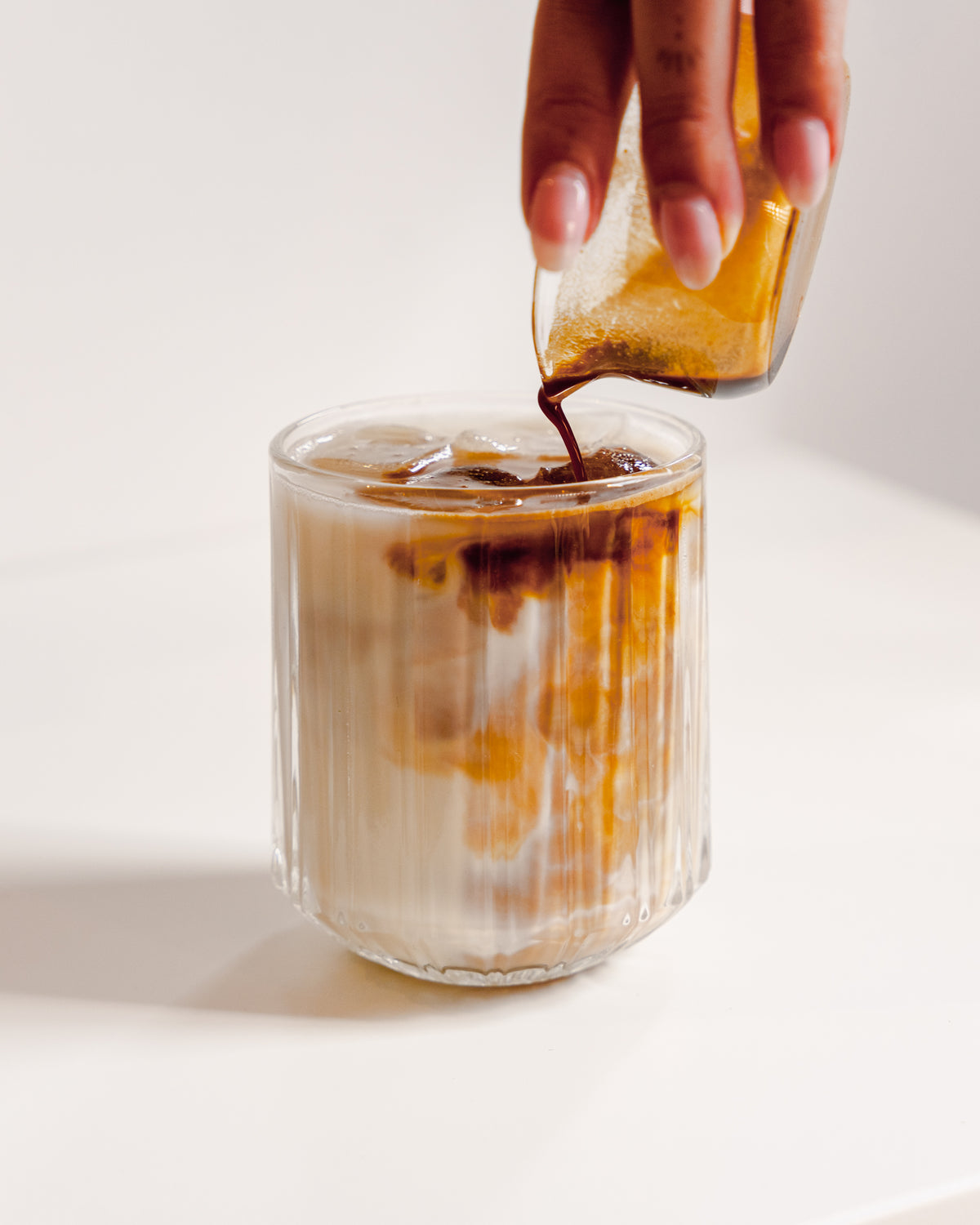 Eiskaffee Glas - 300ml - Geriffelt