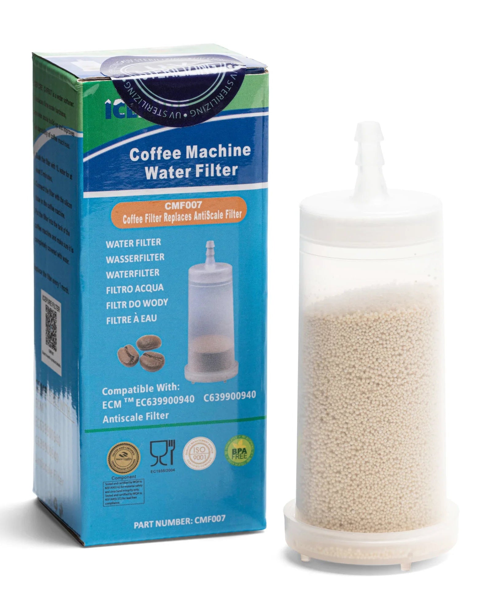 Wasserfilter für Espressomaschinen mit Wasserschlauch